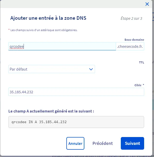 Nom de domaine OVH vers GitLab Page